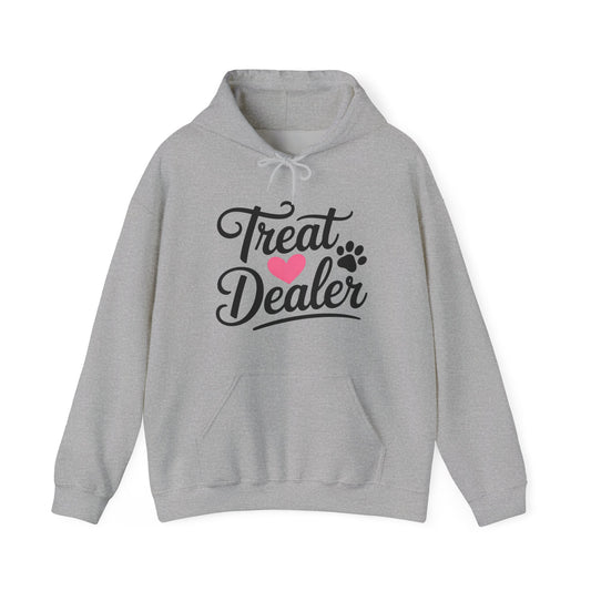 Treat Dealer Hoodie — Cute Paw & Heart Dog Lover Sweatshirt