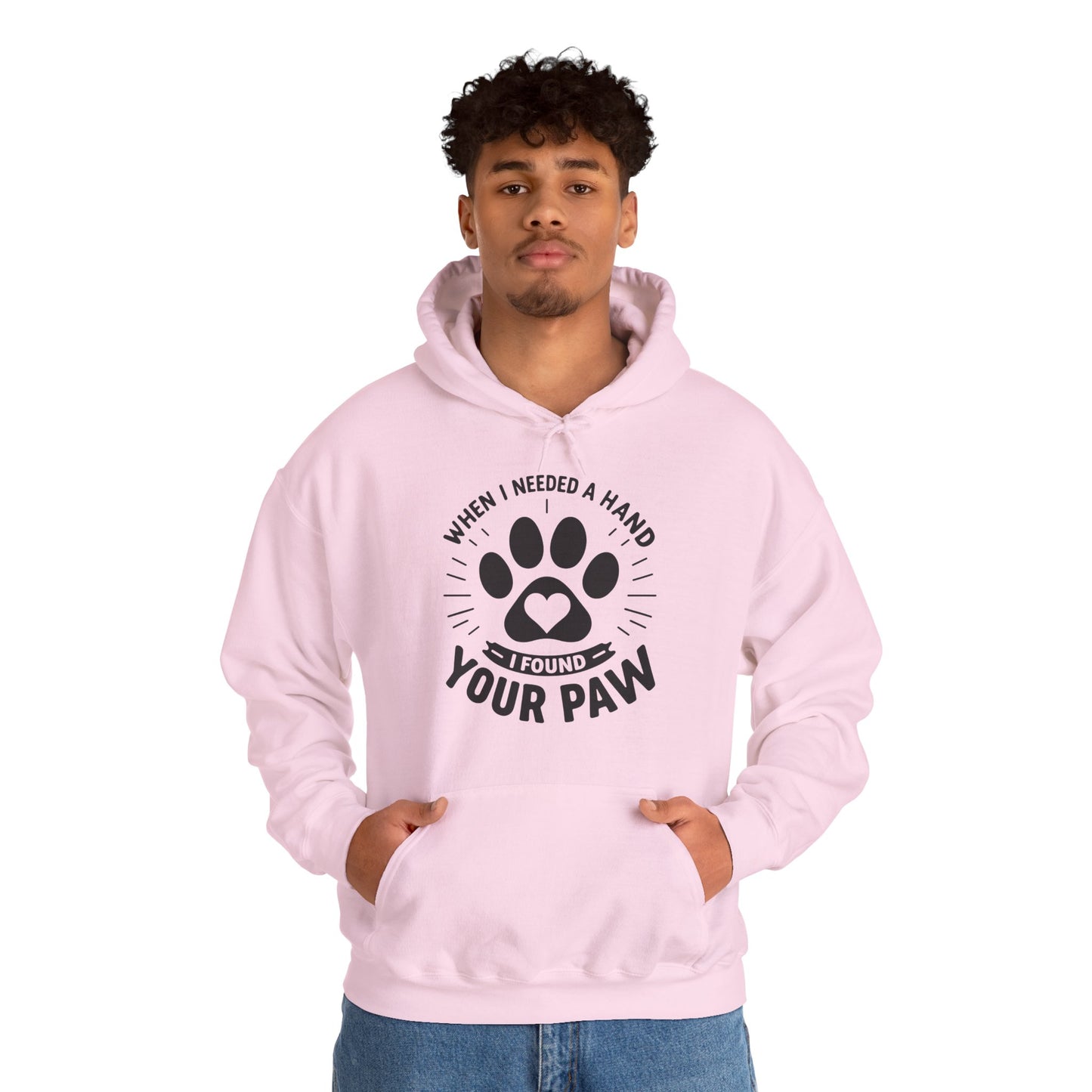 When I Needed a Hand I Found Your Paw Hoodie | Paw Print Rescue Pet Lover