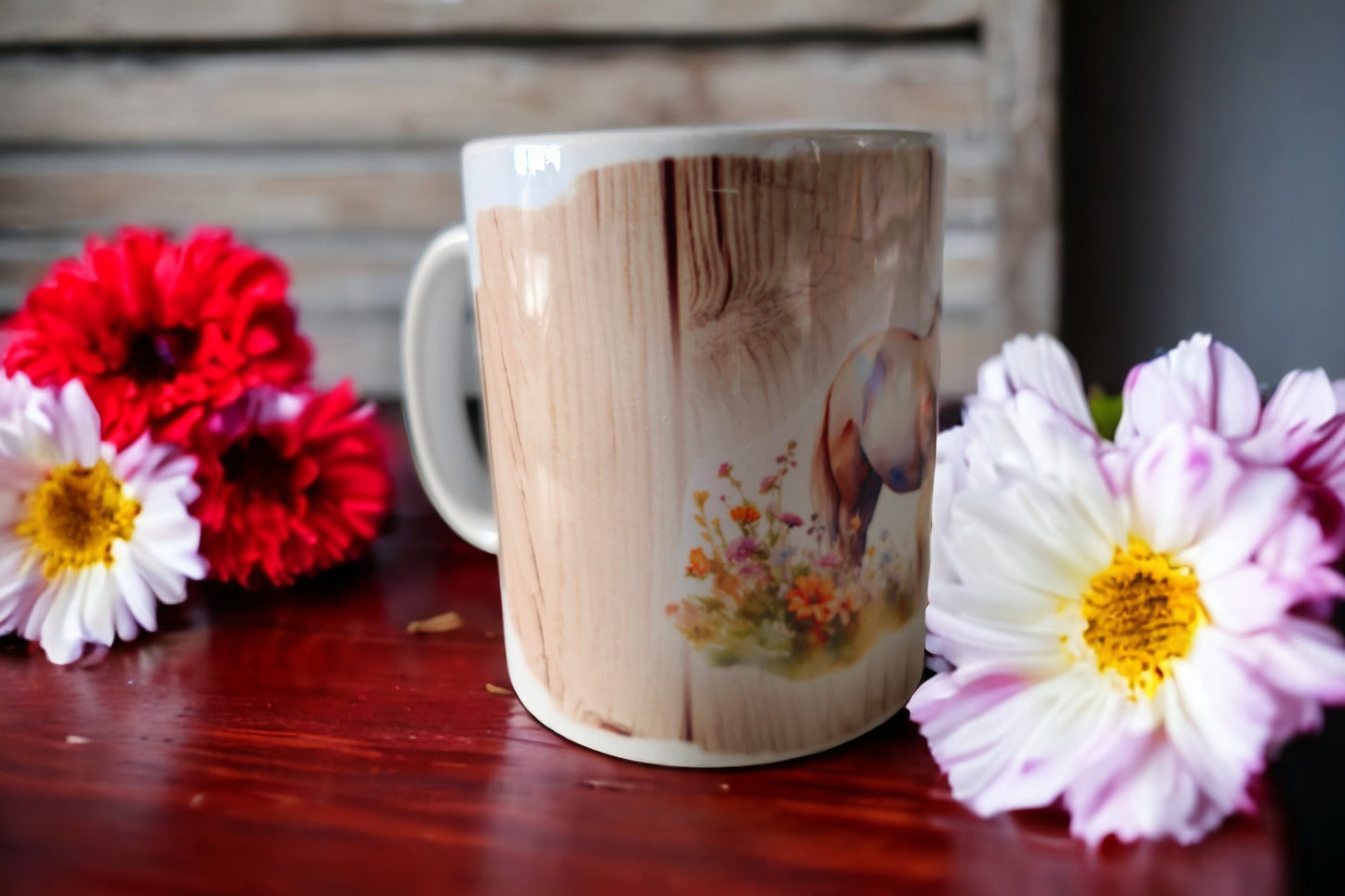 Horse Mug Cup - perfect gift/present for a horse lover or horse rider. Microwave and dishwasher safe.