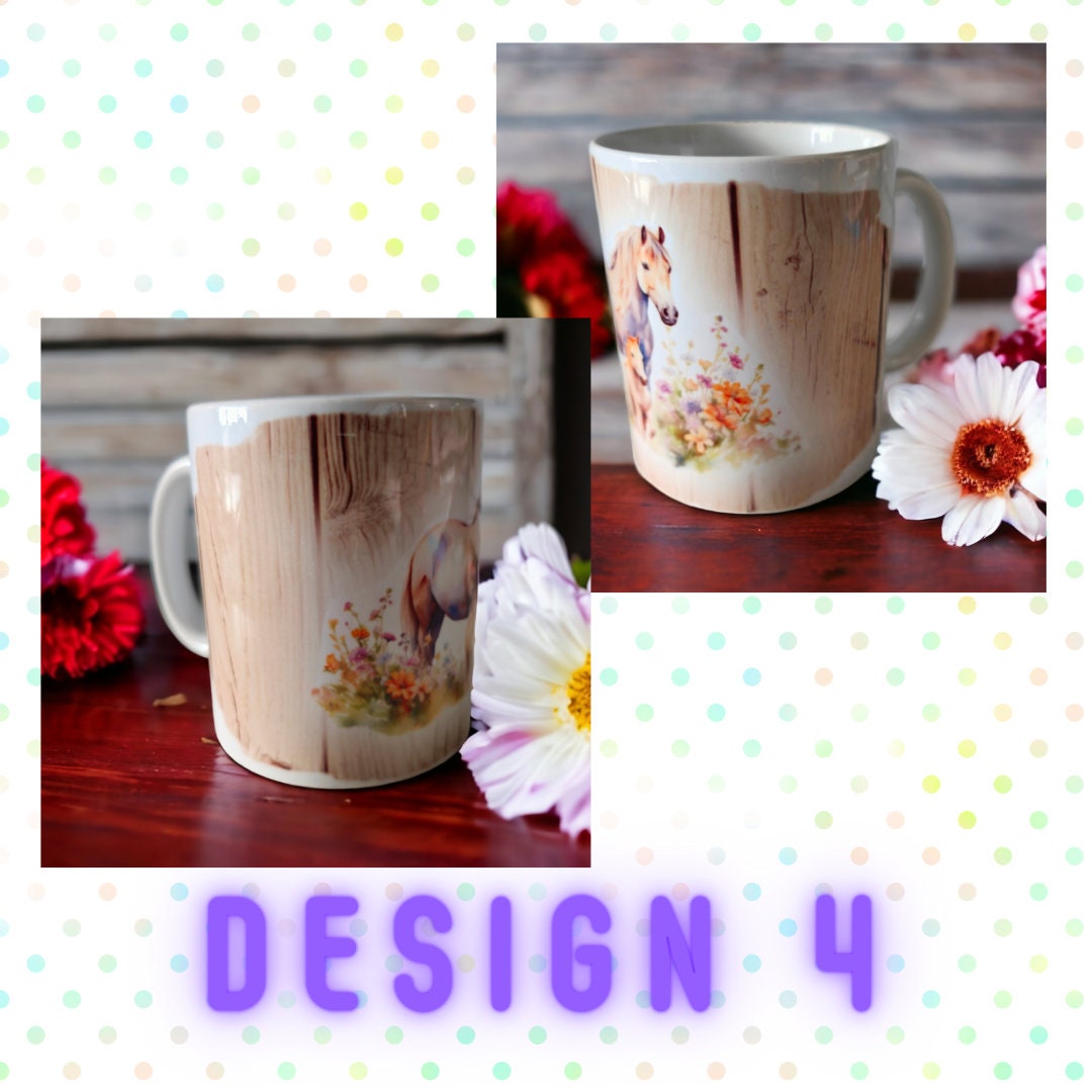 Horse Mug Cup - perfect gift/present for a horse lover or horse rider. Microwave and dishwasher safe.