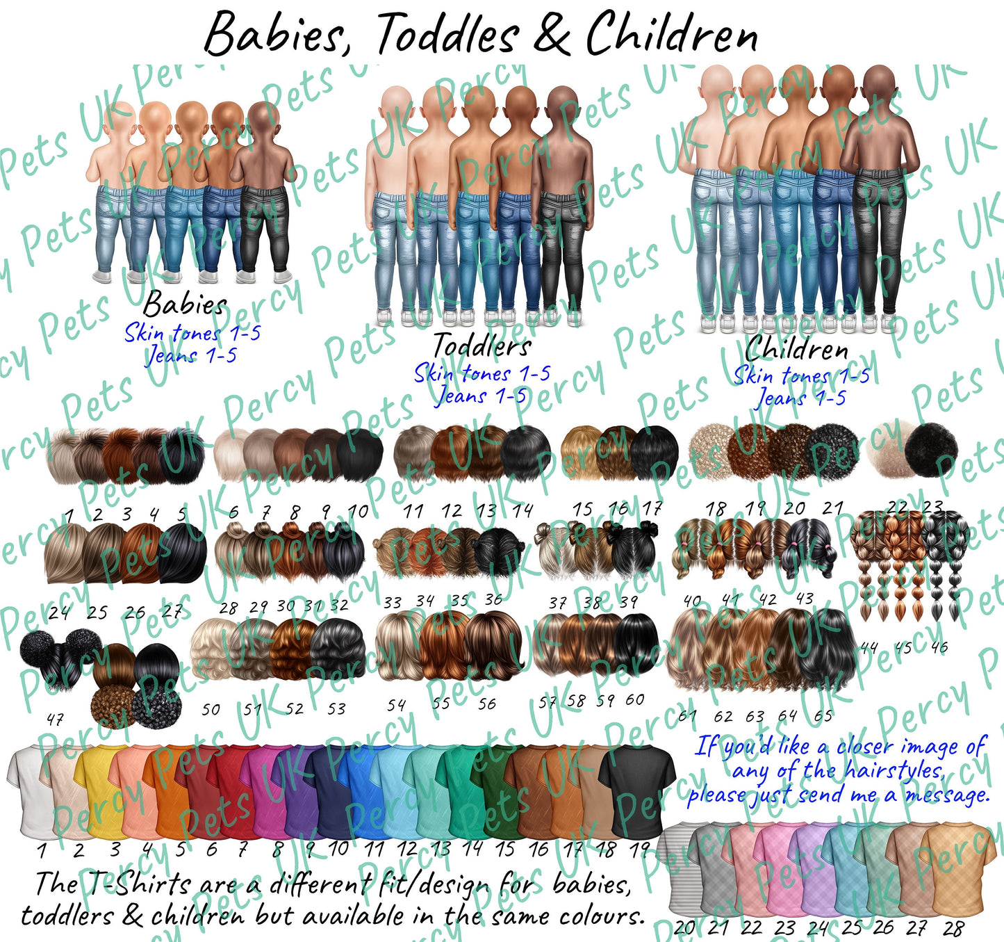 Personalised family image with children parents grandparents adults babies elderly teenager toddler