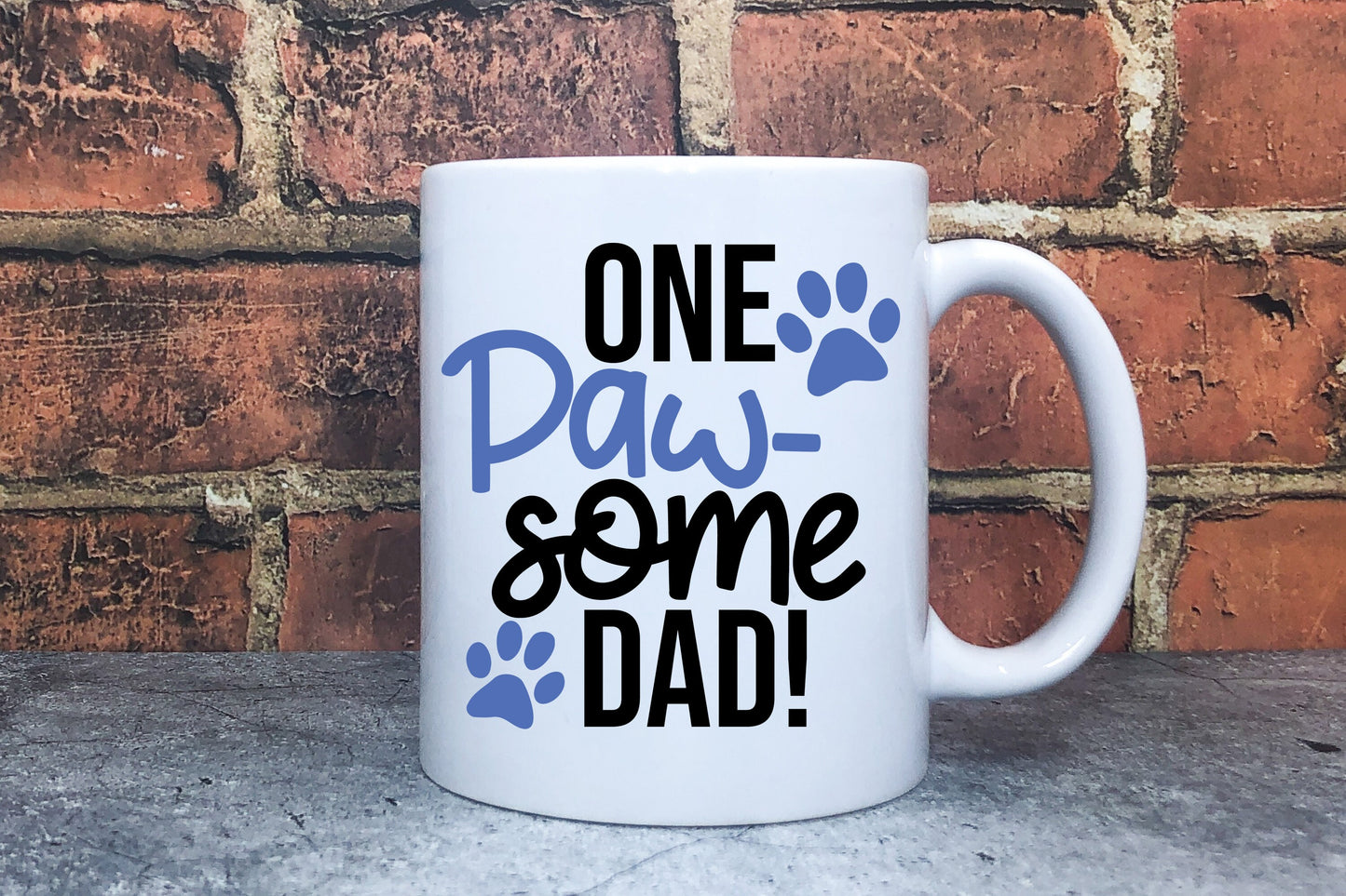 One Paw-some Dad Mug, Gift for Father's Day, Dog Dad, Dog lover, Dog Dad, friend, pet lover, unique present