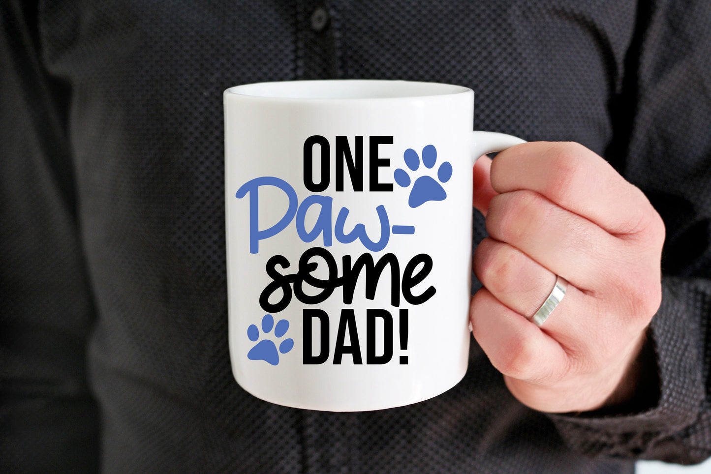 One Paw-some Dad Mug, Gift for Father's Day, Dog Dad, Dog lover, Dog Dad, friend, pet lover, unique present