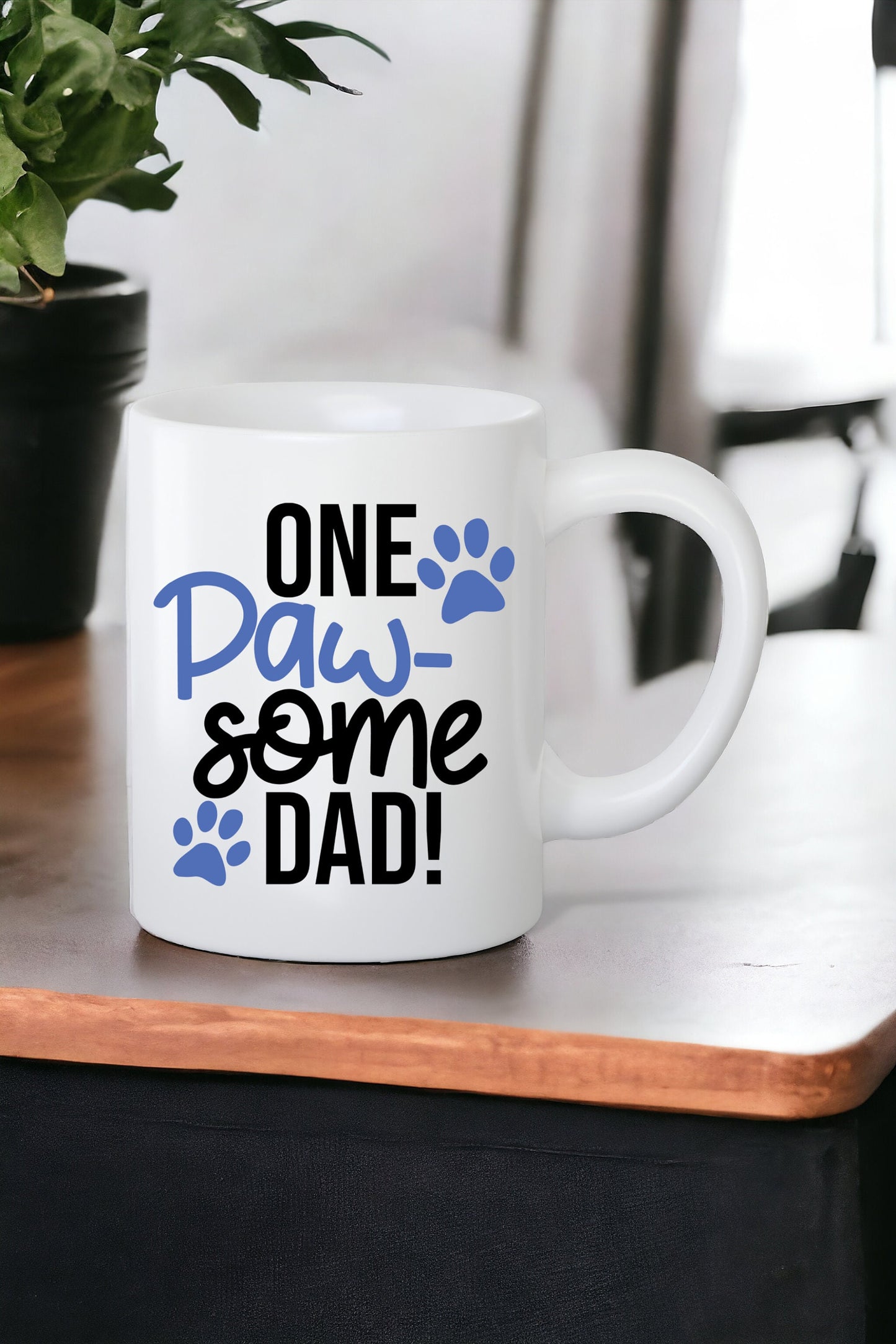 One Paw-some Dad Mug, Gift for Father's Day, Dog Dad, Dog lover, Dog Dad, friend, pet lover, unique present