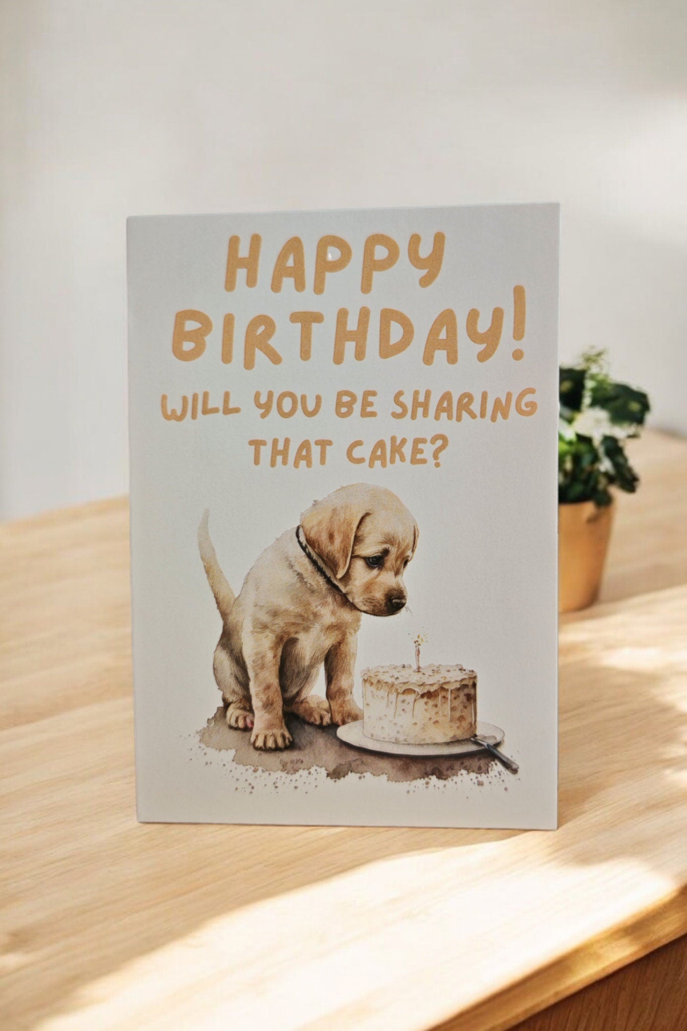 Birthday Card from the dog or cat pet