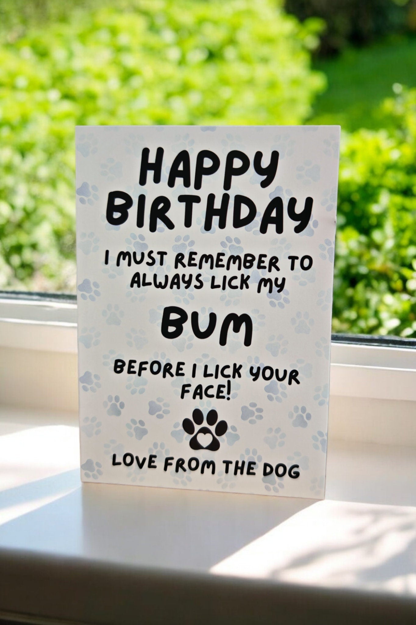 Birthday Card from the dog or cat pet