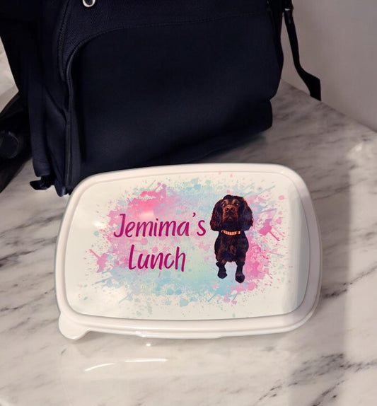 Dog Personalised Lunch Box for your pet, treat box, snack box, customised, pet treat storage, pet food storage, lunchbox, snack tub
