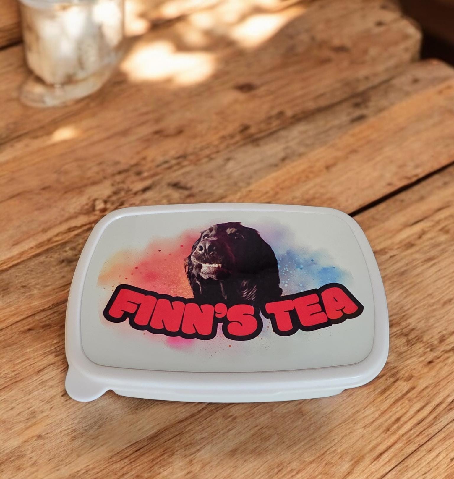 Dog Personalised Lunch Box for your pet, treat box, snack box, customised, pet treat storage, pet food storage, lunchbox, snack tub