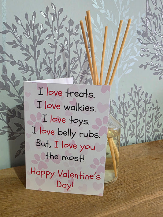Funny Valentines Card from the dog