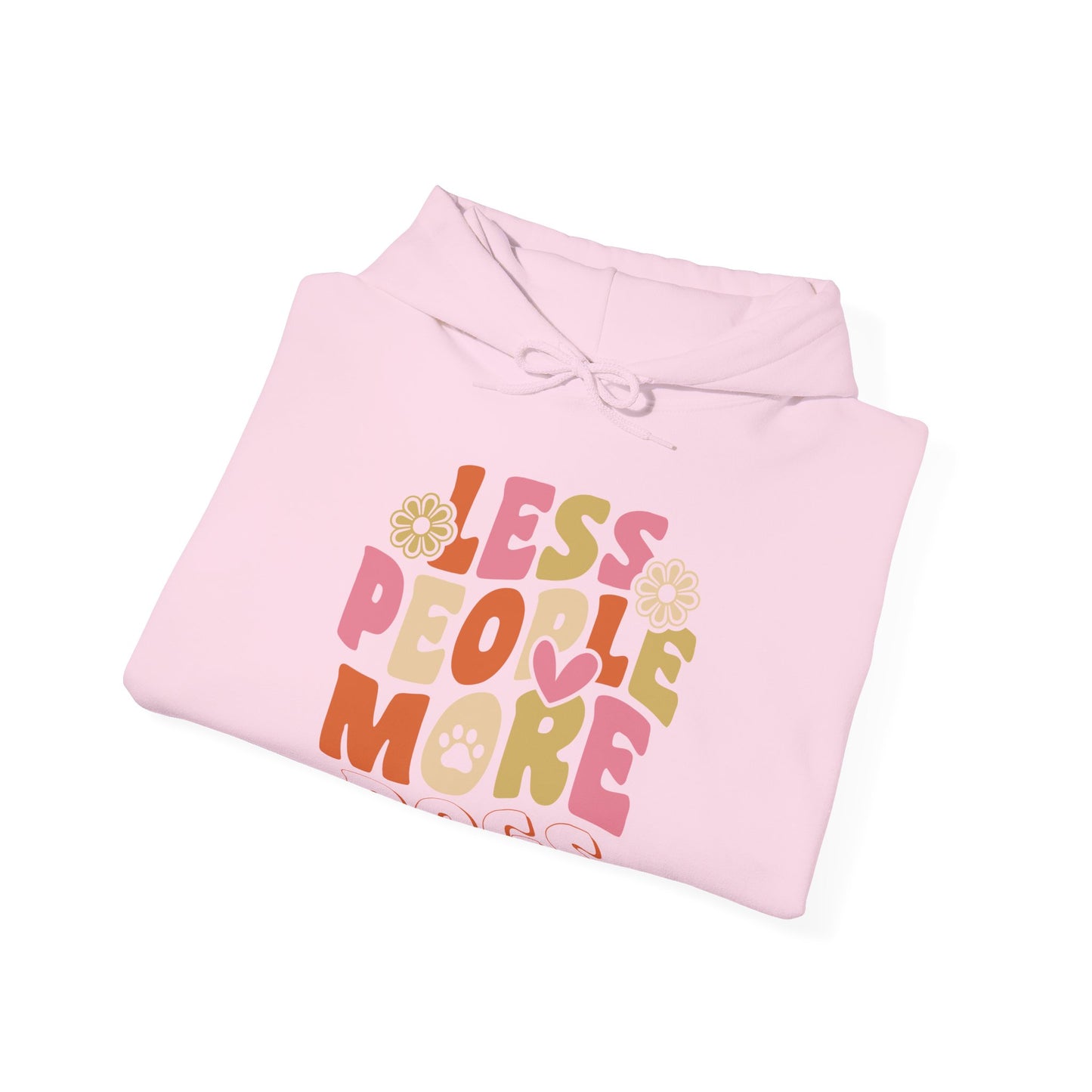 Less People More Dogs Hoodie — Cute Retro Floral Dog Lover Sweatshirt
