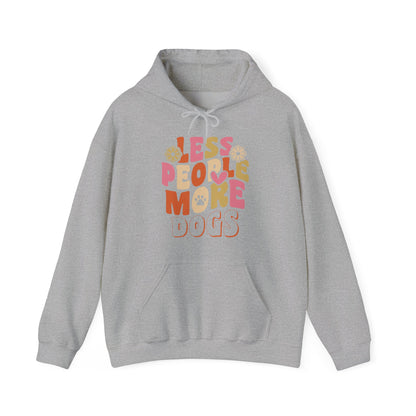 Less People More Dogs Hoodie — Cute Retro Floral Dog Lover Sweatshirt