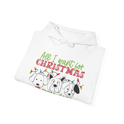 Christmas Dogs Hoodie - "All I Want for Christmas is More Dogs"