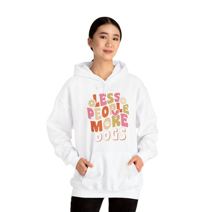 Less People More Dogs Hoodie — Cute Retro Floral Dog Lover Sweatshirt