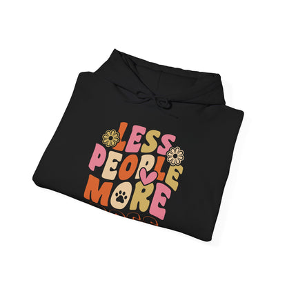 Less People More Dogs Hoodie — Cute Retro Floral Dog Lover Sweatshirt