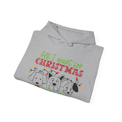 Christmas Dogs Hoodie - "All I Want for Christmas is More Dogs"