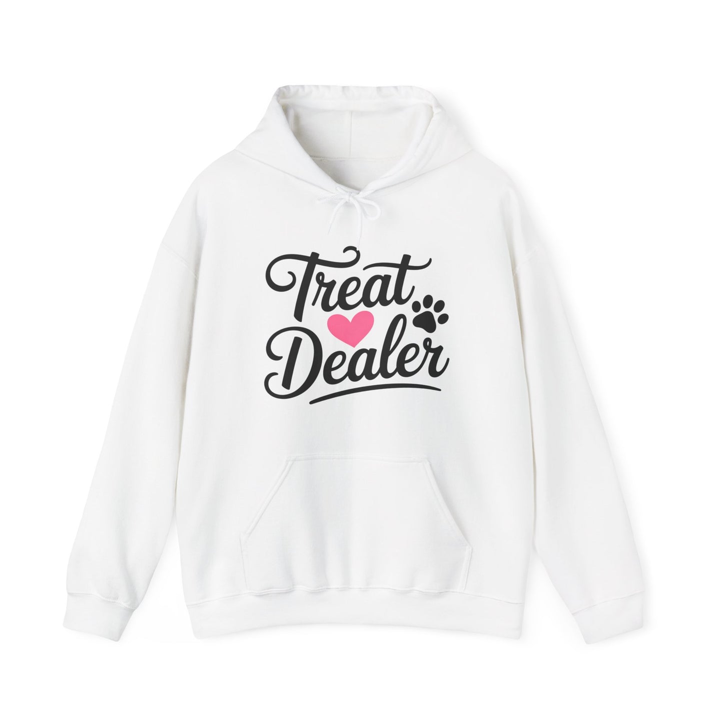 Treat Dealer Hoodie — Cute Paw & Heart Dog Lover Sweatshirt