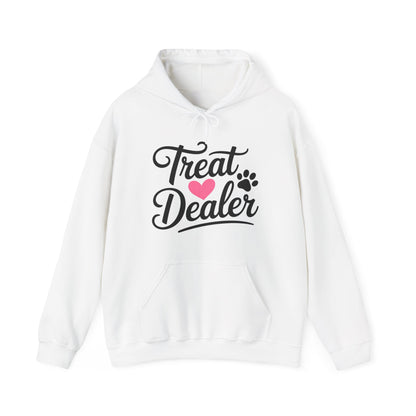 Treat Dealer Hoodie — Cute Paw & Heart Dog Lover Sweatshirt