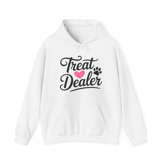 Treat Dealer Hoodie — Cute Paw & Heart Dog Lover Sweatshirt