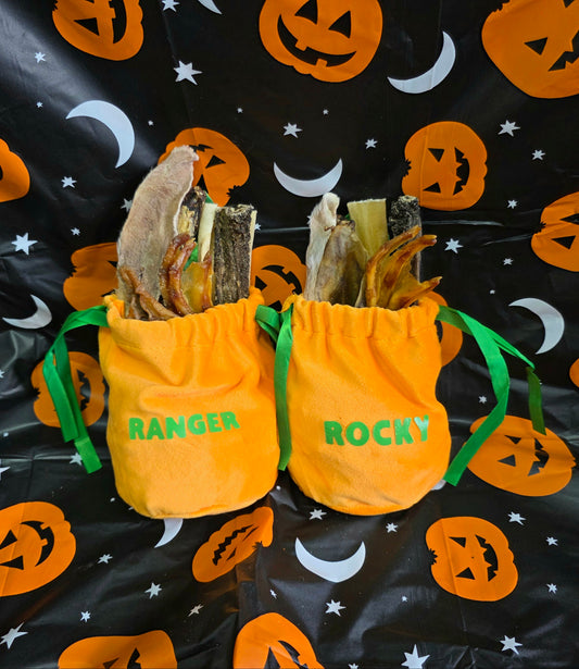Personalised Halloween Natural Dog Treat Pumpkin