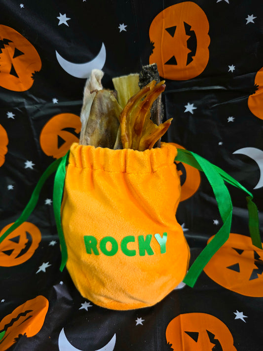 Personalised Halloween Natural Dog Treat Pumpkin