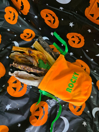 Personalised Halloween Natural Dog Treat Pumpkin