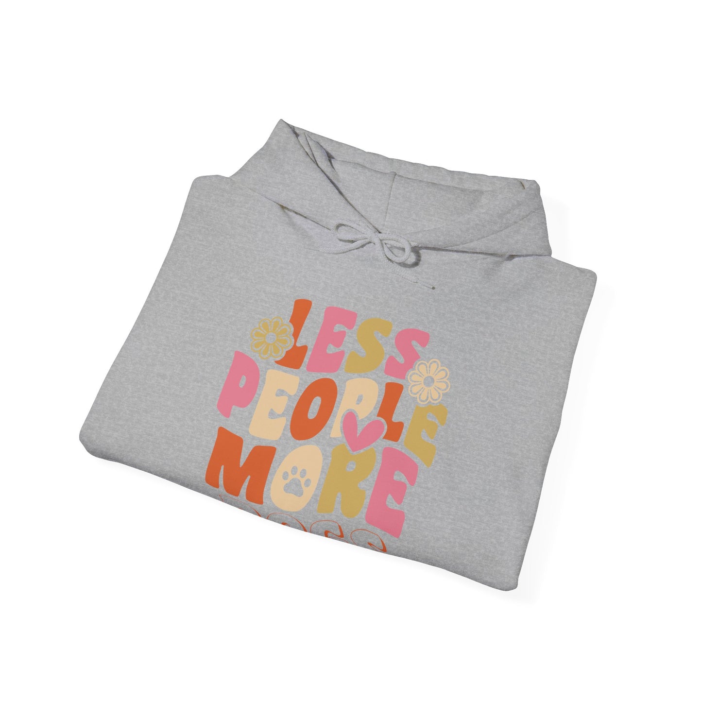 Less People More Dogs Hoodie — Cute Retro Floral Dog Lover Sweatshirt