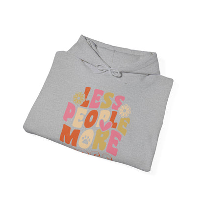 Less People More Dogs Hoodie — Cute Retro Floral Dog Lover Sweatshirt