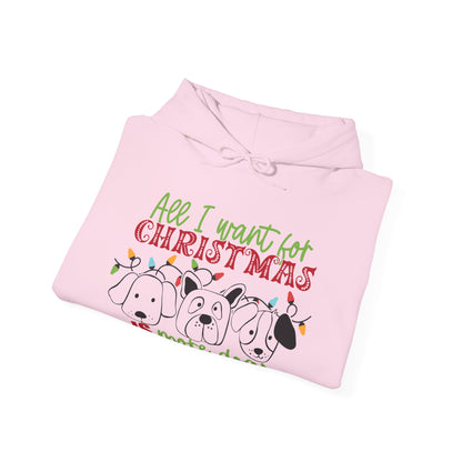 Christmas Dogs Hoodie - "All I Want for Christmas is More Dogs"