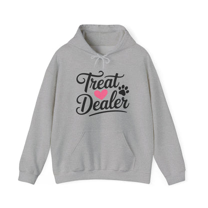 Treat Dealer Hoodie — Cute Paw & Heart Dog Lover Sweatshirt