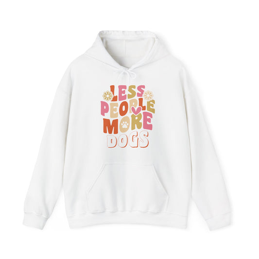 Less People More Dogs Hoodie — Cute Retro Floral Dog Lover Sweatshirt