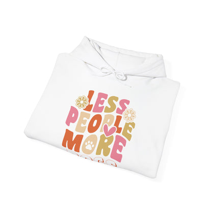 Less People More Dogs Hoodie — Cute Retro Floral Dog Lover Sweatshirt