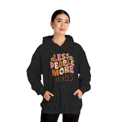 Less People More Dogs Hoodie — Cute Retro Floral Dog Lover Sweatshirt