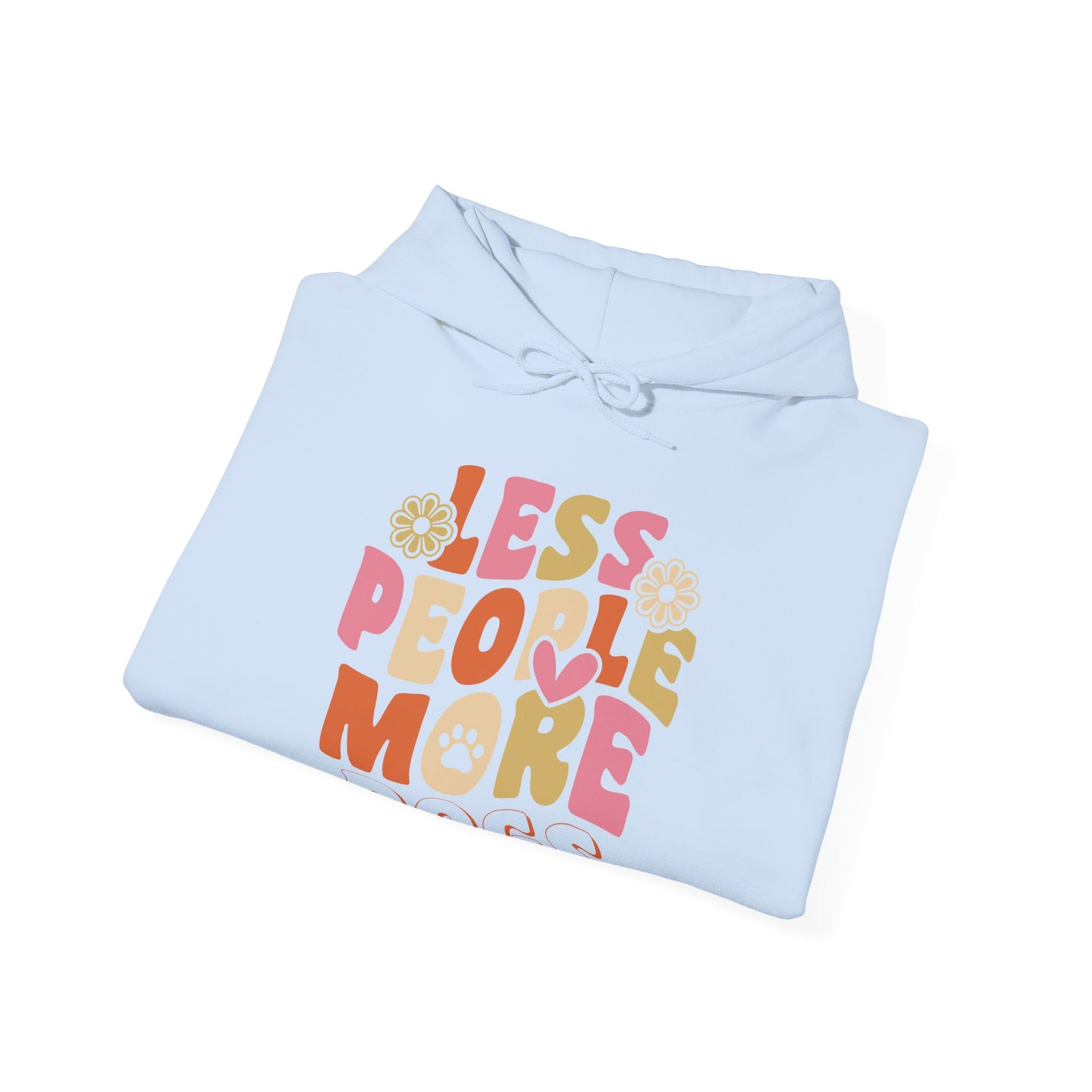Less People More Dogs Hoodie — Cute Retro Floral Dog Lover Sweatshirt