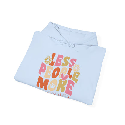 Less People More Dogs Hoodie — Cute Retro Floral Dog Lover Sweatshirt