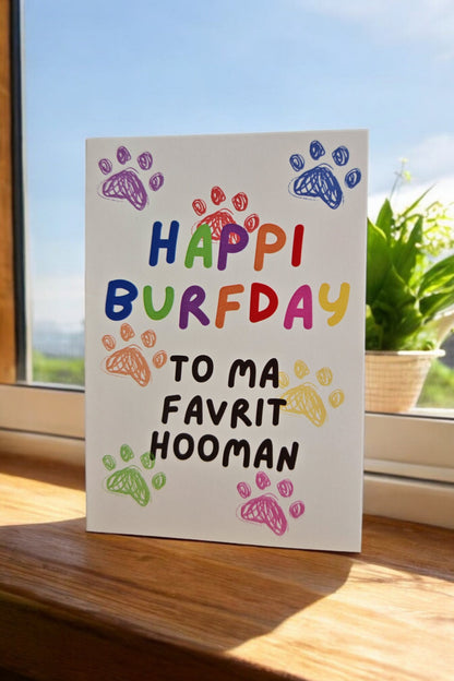 Birthday Card from the dog or cat pet