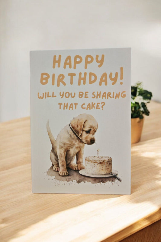Birthday Card from the dog or cat pet