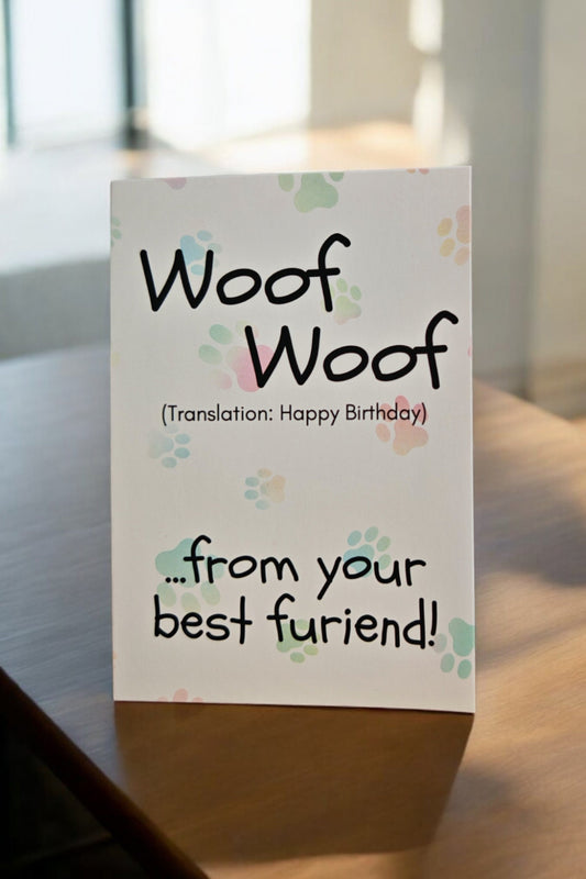 Birthday Card from the dog or cat pet