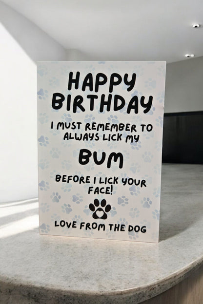 Birthday Card from the dog or cat pet
