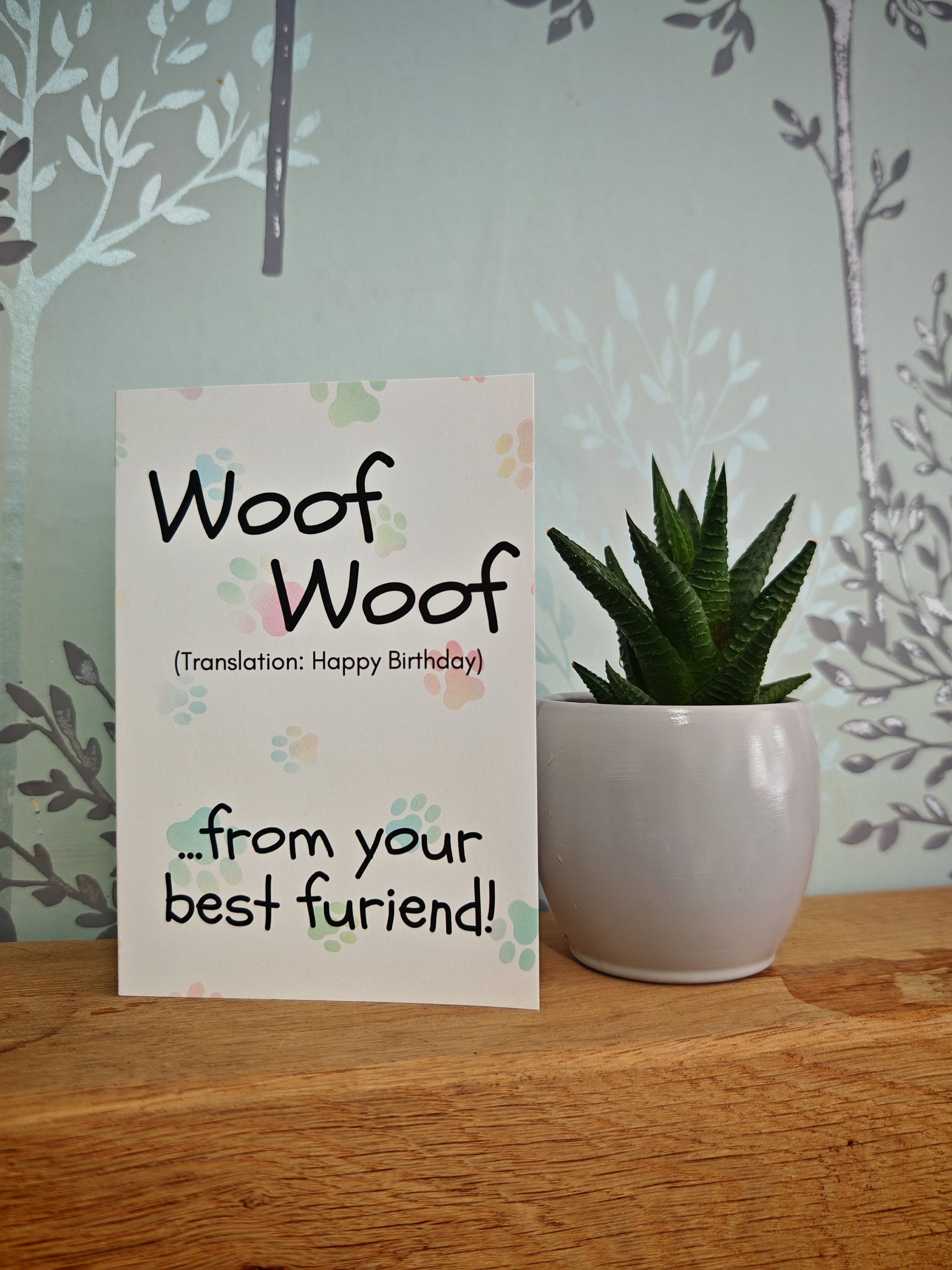 Birthday Card from the dog or cat pet