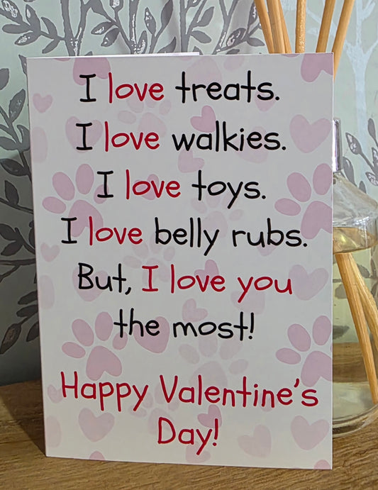 Funny Valentines Card from the dog